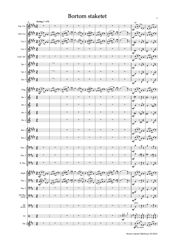 Björkman, David: Bortom staketet, score - Image 5