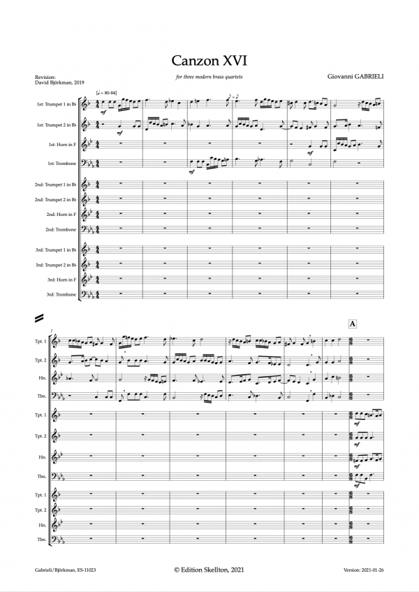 Gabrieli, Giovanni: Canzon XVI - Image 2