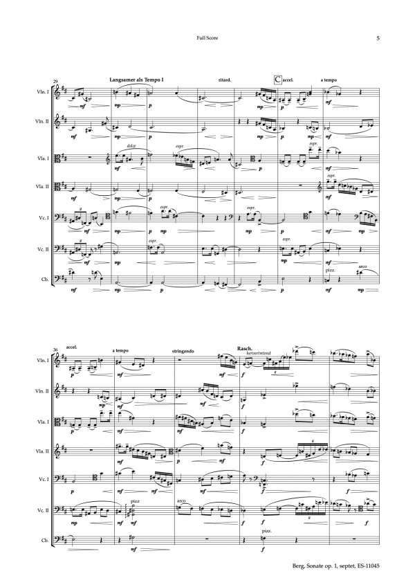 Berg, Alban: Sonate op. 1 (arr. for string septet) - Image 5