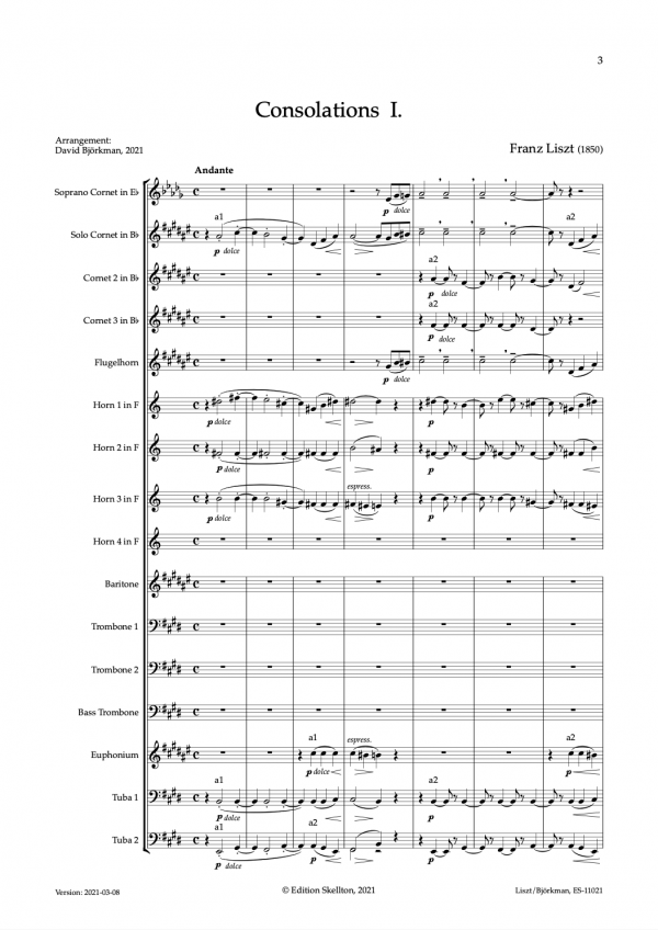 Liszt, Franz: Consolations I - Image 3