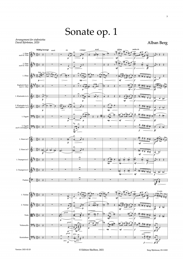 Berg, Alban: Sonate op. 1 - Image 3