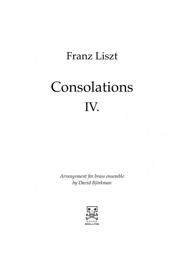 Liszt, Franz: Consolations IV