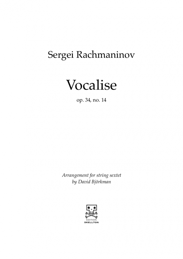 Rachmaninoff, Sergei: Vocalise