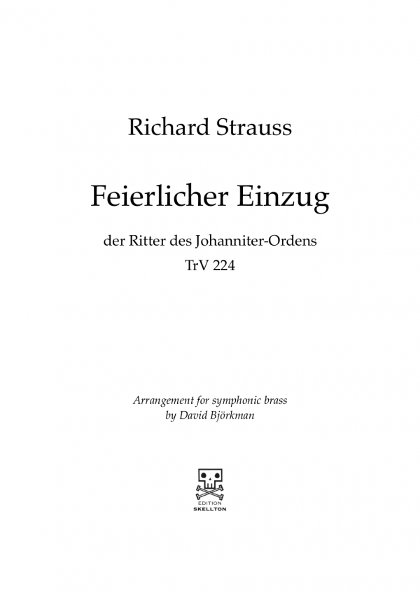 Strauss, Richard: Feierlicher Einzug