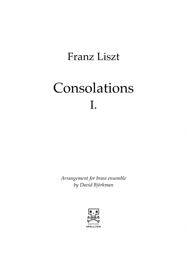 Liszt, Franz: Consolations I