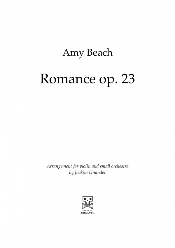 Beach, Amy: Romance op. 23