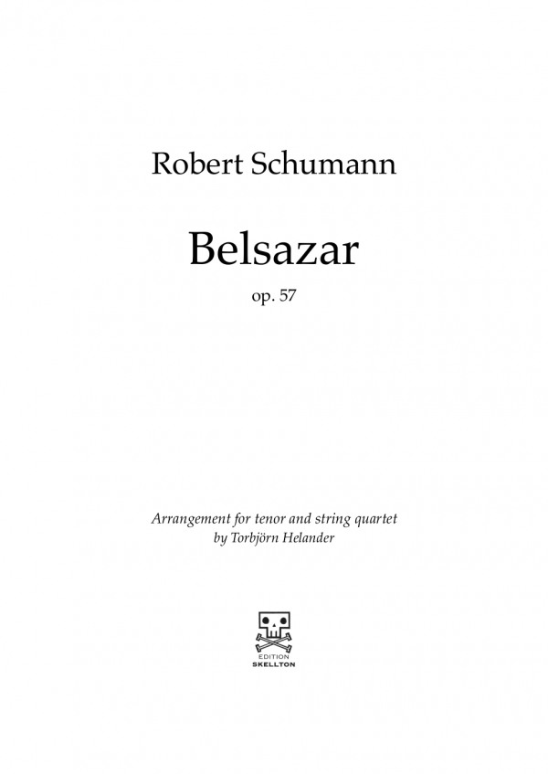 Schumann, Robert: Belsazar op. 57