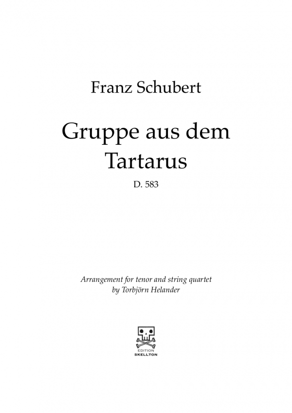 Schubert, Franz: Gruppe aus dem Tartarus