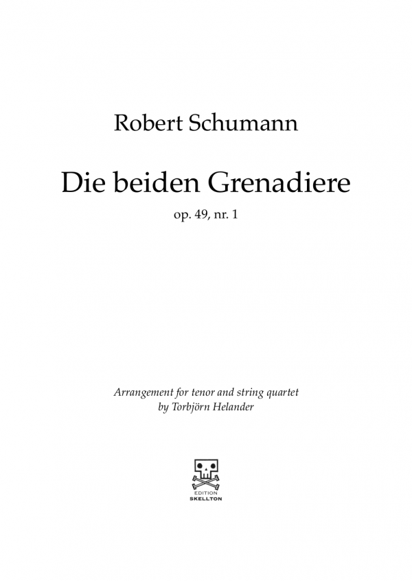 Schumann, Robert: Die beiden Grenadiere, c minor