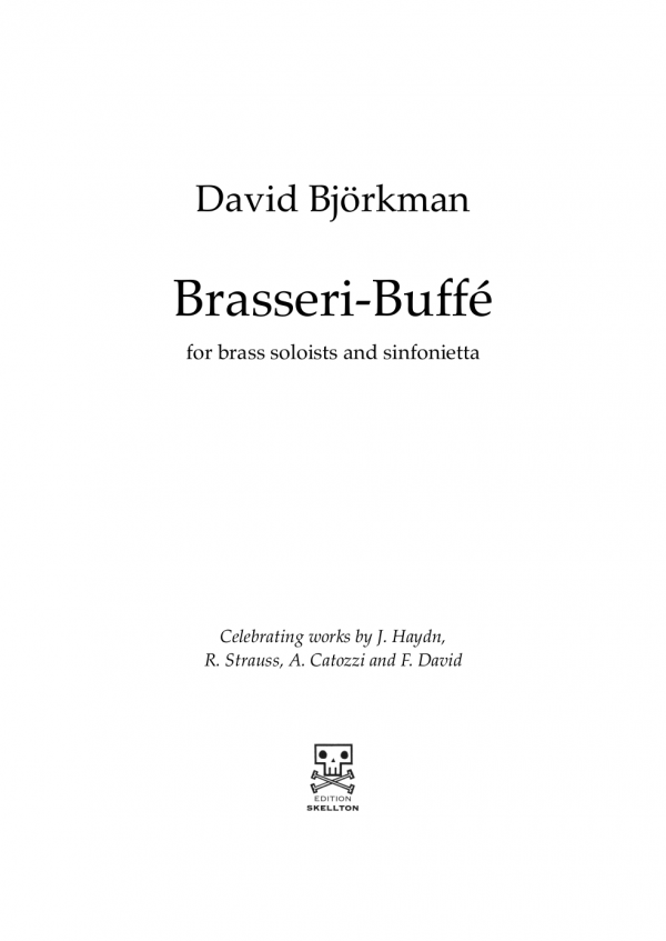 Björkman, David: Brasseri-Buffé