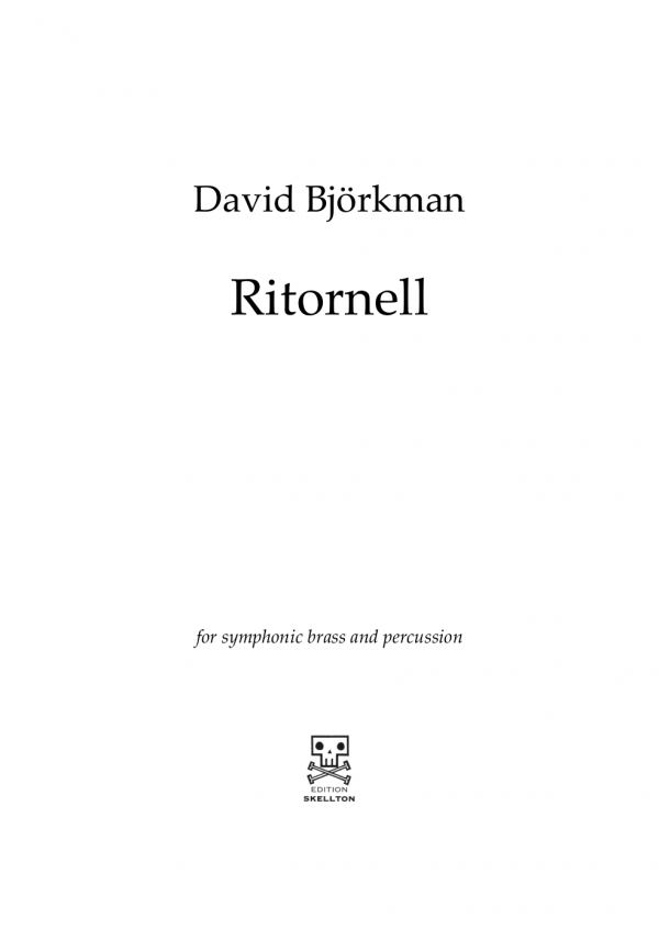 Björkman, David: Ritornell