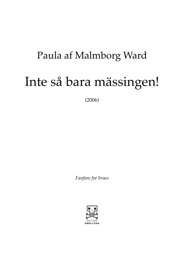 Ward, Paula af Malmborg : Inte så bara mässingen!