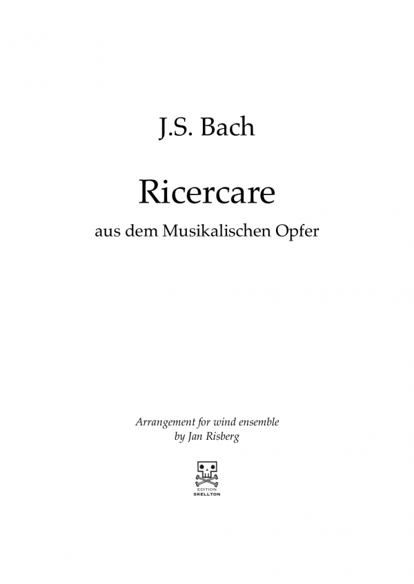 Bach, J.S.: Ricercare