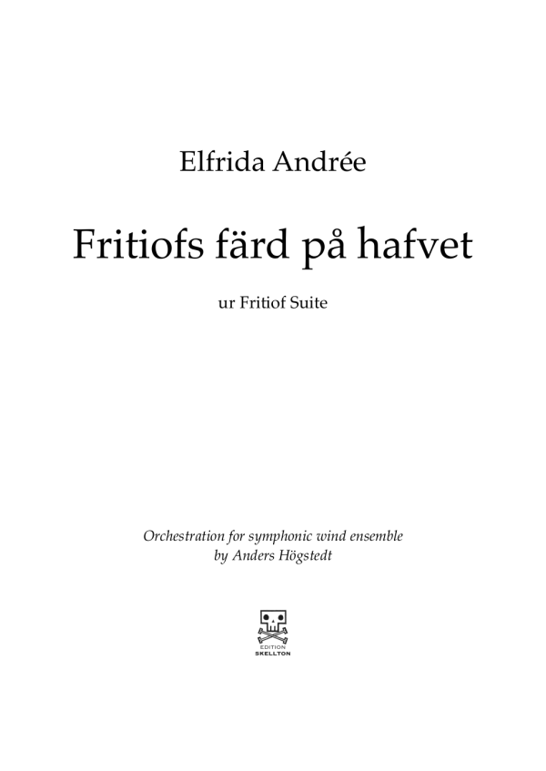 Andrée, Elfrida: Fritiofs färd på havet