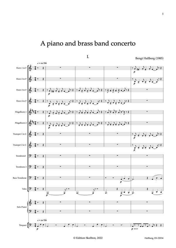 Hallberg, Bengt: A piano and brass band concerto - Image 3