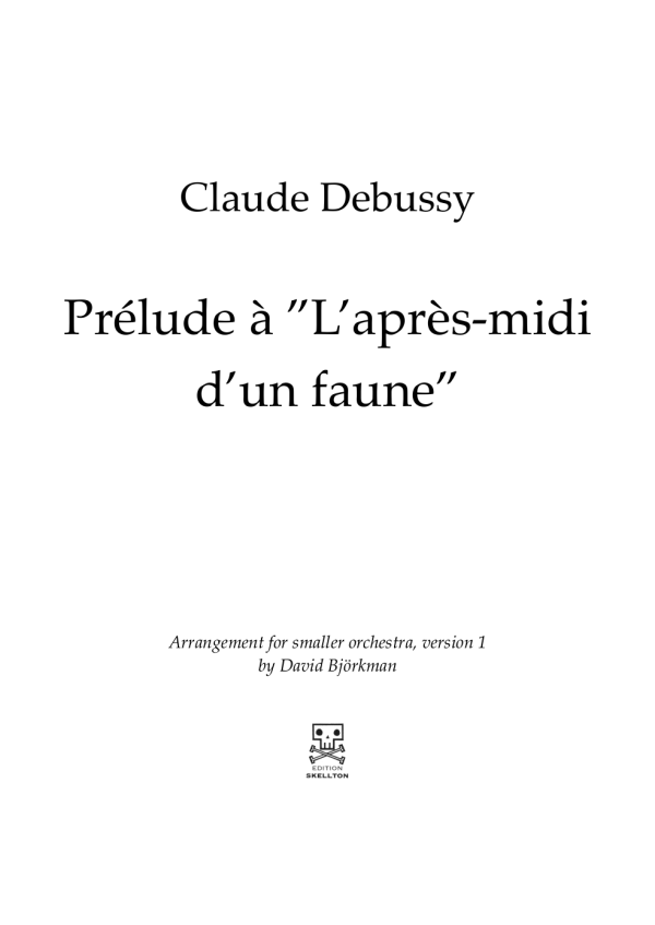 Debussy, Claude: Prélude à "L'après-midi d'un faune"