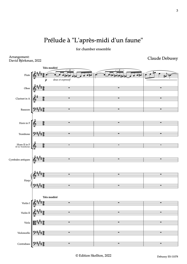 Debussy, Claude: Prélude à "L'après-midi d'un faune" for chamber ensemble - Image 3