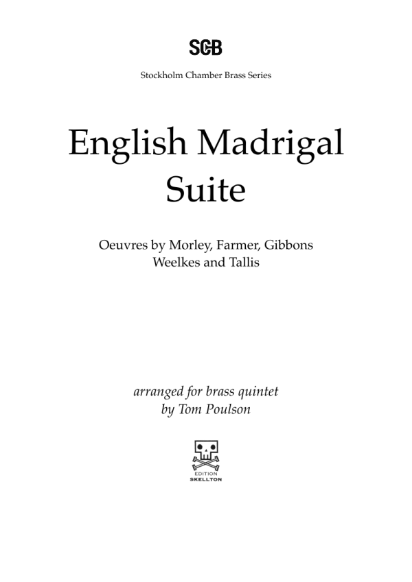 English Madrigal suite