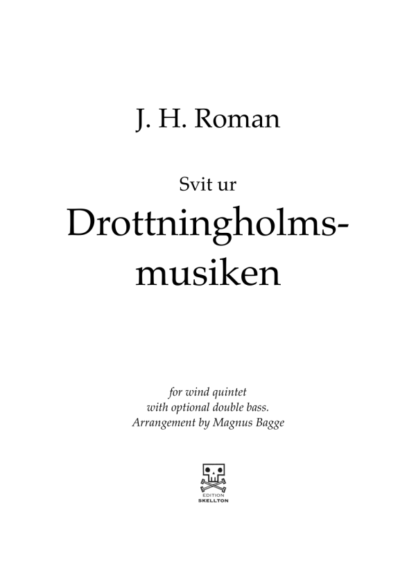 Roman, J.H.: Svit ur Drottningholmsmusiken