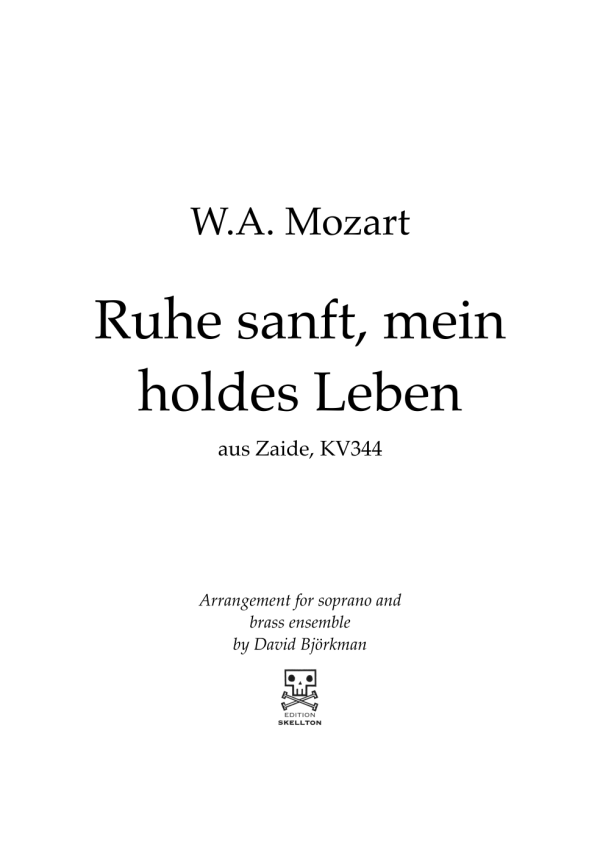 Mozart, W.A.: Ruhe sanft, mein holdes Leben