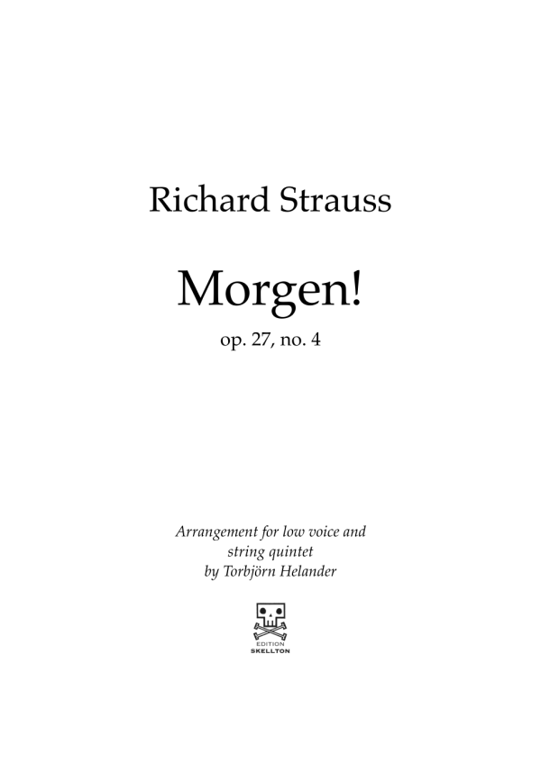 Strauss, Richard: Morgen!