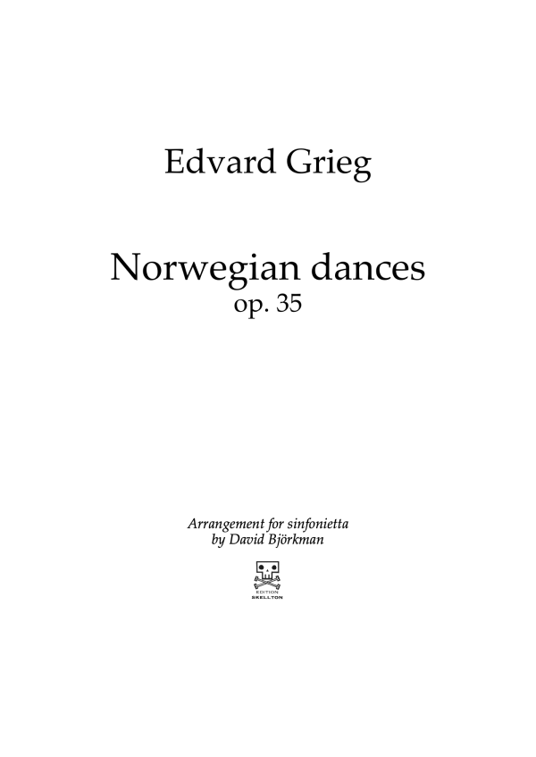 Grieg, Edvard: Norwegian dances op. 35