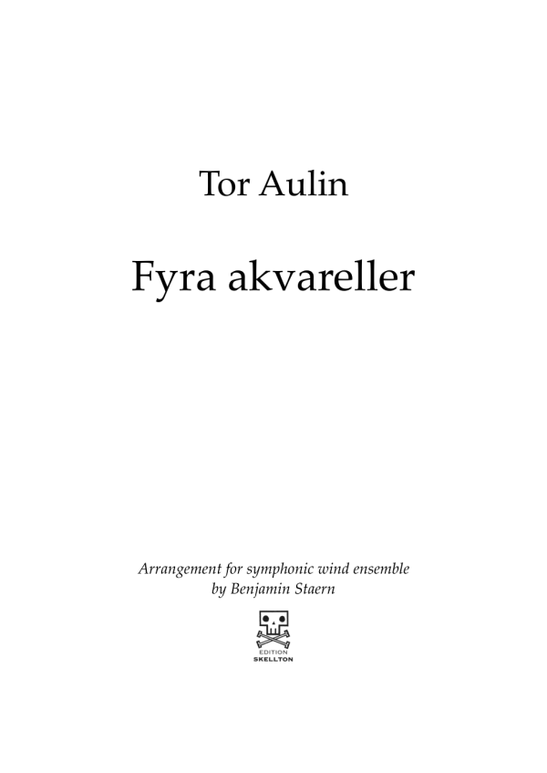 Aulin, Tor: Fyra akvareller