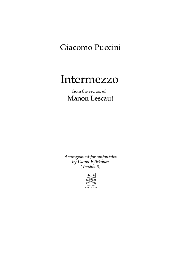 Puccini, Giacomo: Intermezzo (version 3)