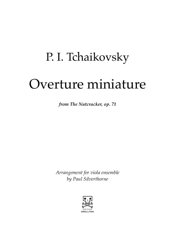 Tchaikovsky, P. I.: Overture miniature