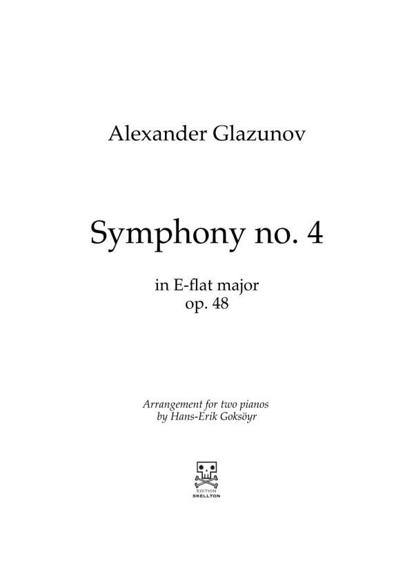 Glazunov, Alexander: Symphony no. 4