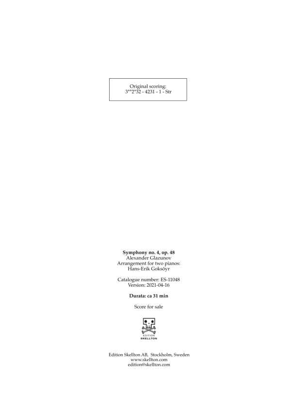 Glazunov, Alexander: Symphony no. 4 - Image 2