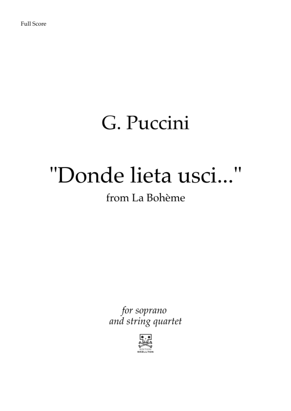 Puccini, Giacomo: Donde lieta usci