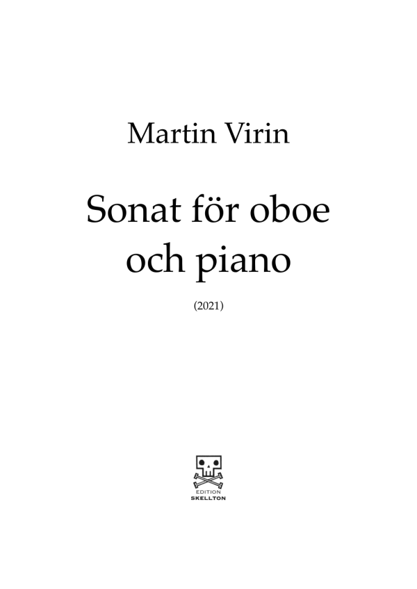 Virin, Martin: Sonat för oboe och piano