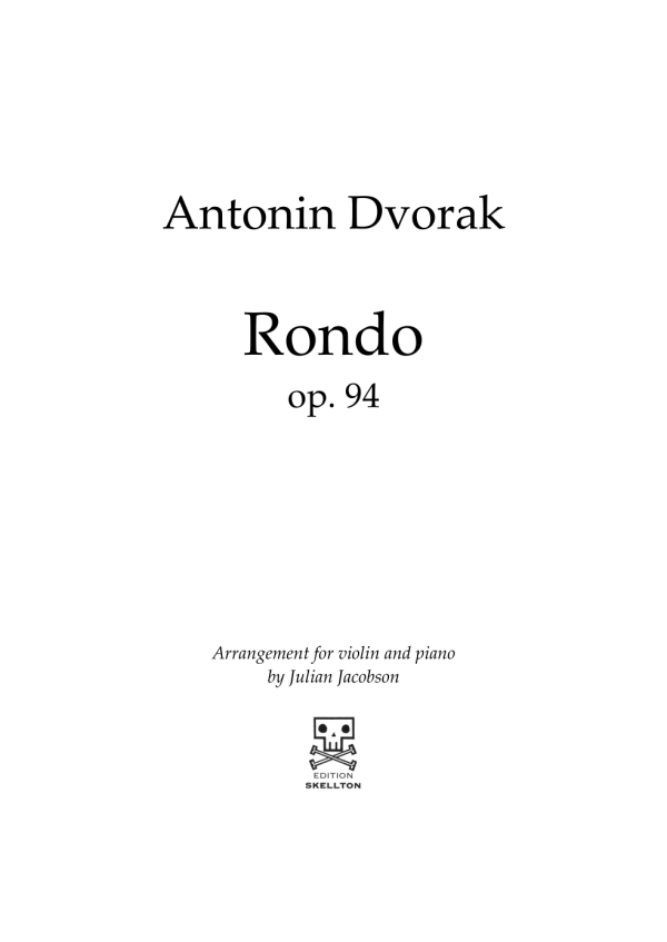 Dvorak, Antonin: Rondo op. 94