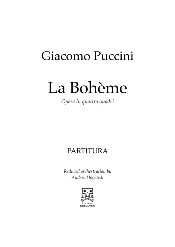 Puccini, Giacomo: La Bohème