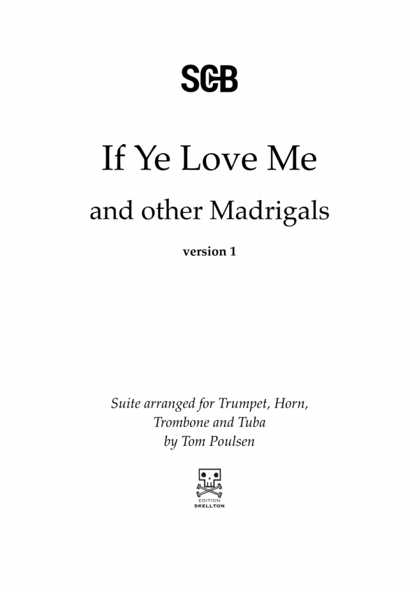 If Ye Love Me and other Madrigals