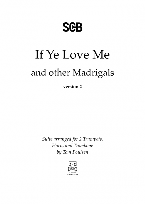 If Ye Love Me and other Madrigals