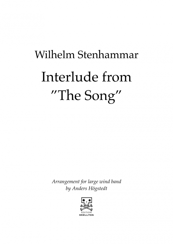 Stenhammar, Wilhelm: Interlude from "The Song"