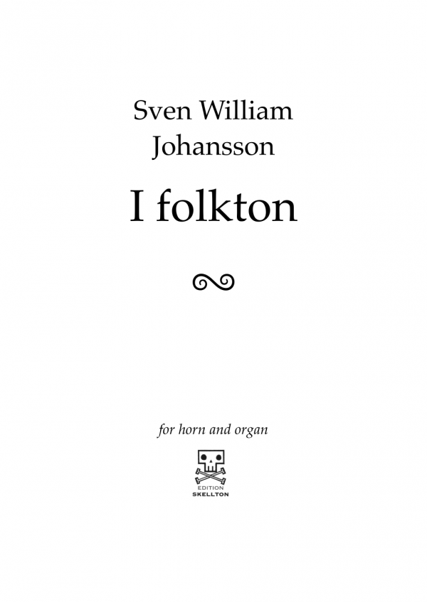 Johansson, Sven William: I folkton